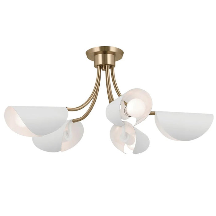 Kichler 52558 Arcus 5-lt 28" Chandelier-Champagne Bronze with White