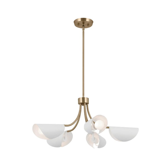 Kichler 52558 Arcus 5-lt 28" Chandelier-Champagne Bronze with White