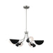 Kichler 52558 Arcus 5-lt 28" Chandelier-Satin Nickel with Black