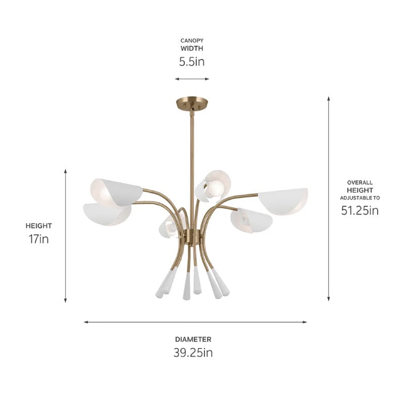 Kichler 52559 Arcus 6-lt 39" Chandelier