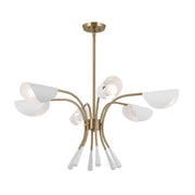 Kichler 52559 Arcus 6-lt 39" Chandelier-Champagne Bronze with White