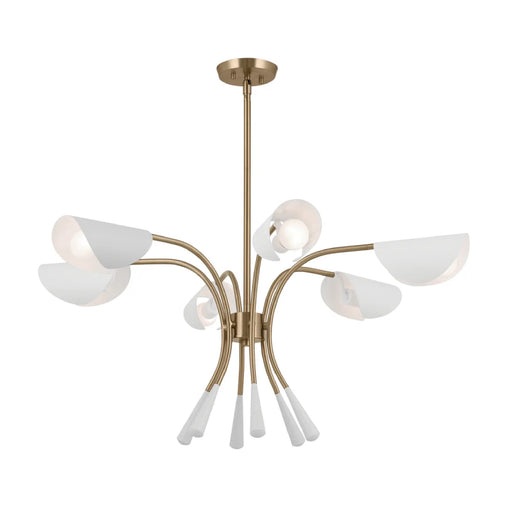 Kichler 52559 Arcus 6-lt 39" Chandelier-Champagne Bronze with White