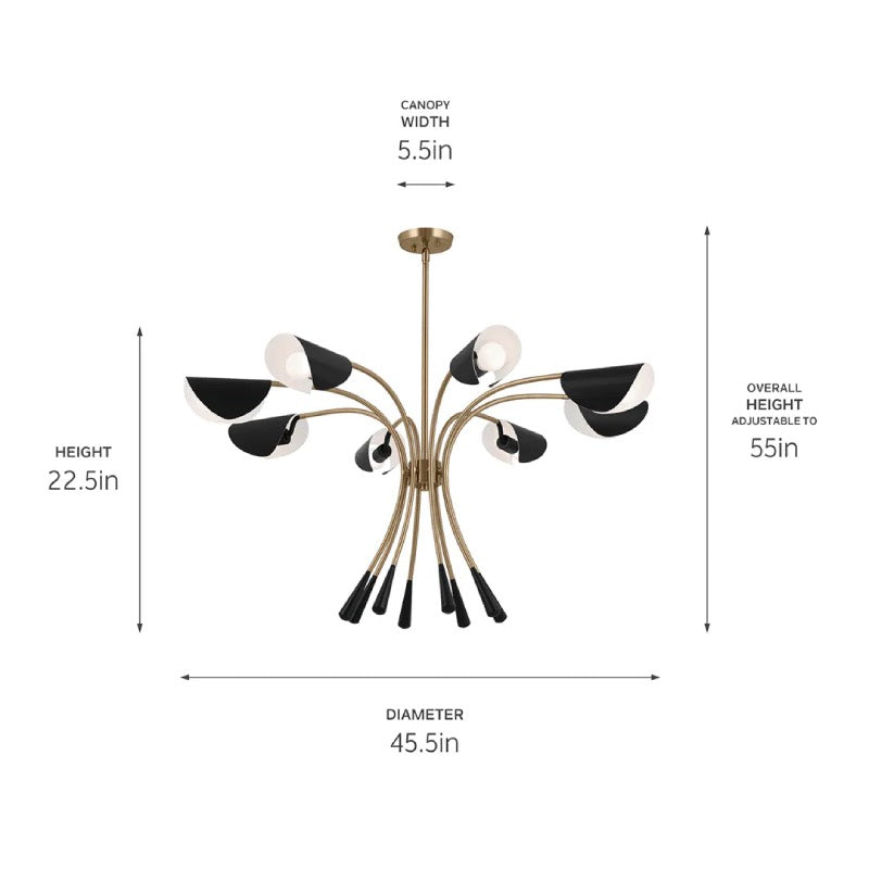 Kichler 52560 Arcus 8-lt 46" Chandelier