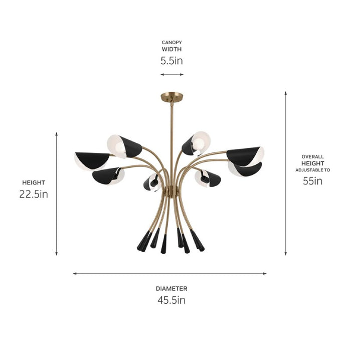 Kichler 52560 Arcus 8-lt 46" Chandelier