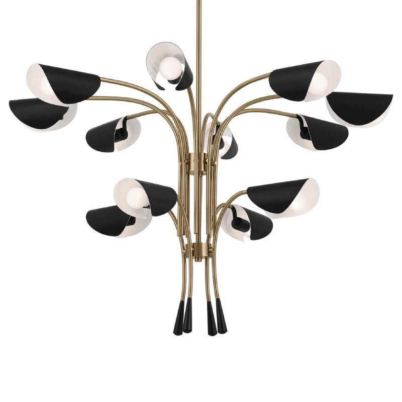 Kichler 52561 Arcus 12-lt 46" Chandelier-Champagne Bronze with Black