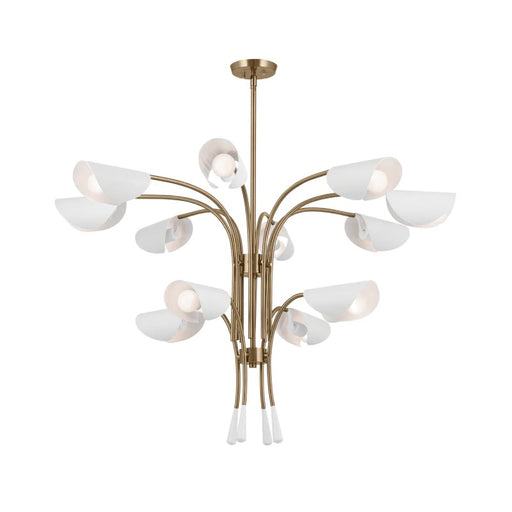 Kichler 52561 Arcus 12-lt 46" Chandelier-Champagne Bronze with White
