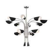 Kichler 52561 Arcus 12-lt 46" Chandelier-Satin Nickel with Black