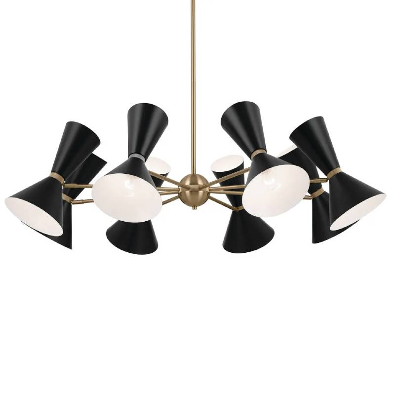 Kichler 52567 Phix 16-lt 49" Chandelier-Champagne Bronze with Black
