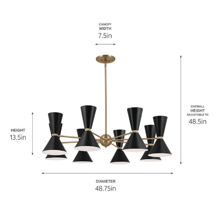 Kichler 52567 Phix 16-lt 49" Chandelier
