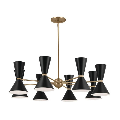 Kichler 52567 Phix 16-lt 49" Chandelier-Champagne Bronze with Black