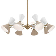 Kichler 52567 Phix 16-lt 49" Chandelier-Champagne Bronze with Greige and White