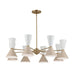 Kichler 52567 Phix 16-lt 49" Chandelier-Champagne Bronze with Greige and White