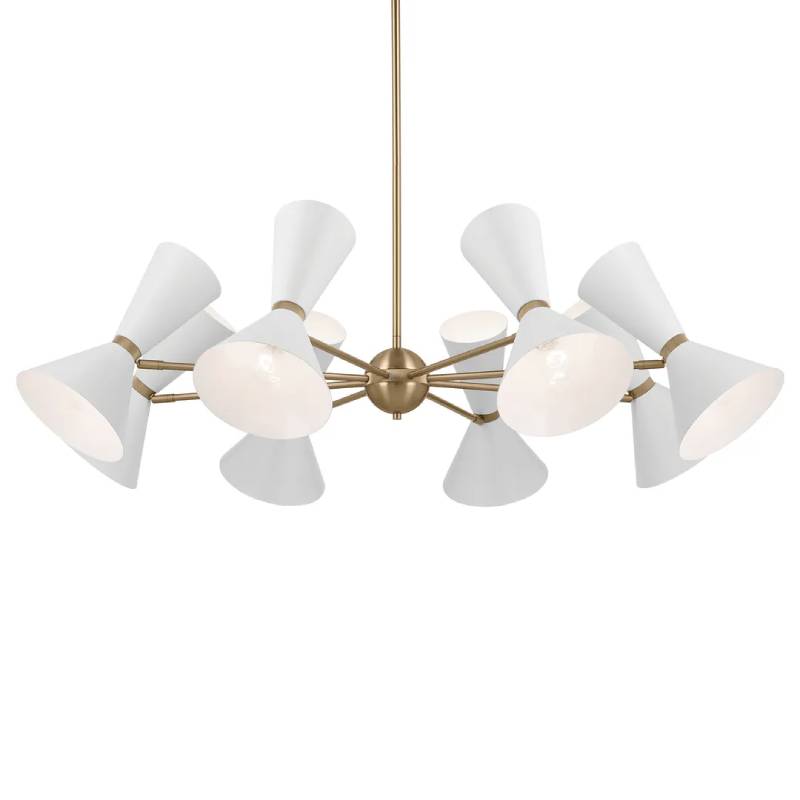 Kichler 52567 Phix 16-lt 49" Chandelier-Champagne Bronze with White