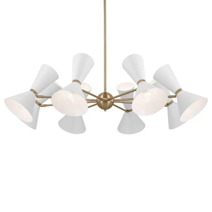 Kichler 52567 Phix 16-lt 49" Chandelier-Champagne Bronze with White