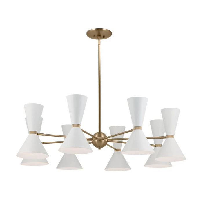 Kichler 52567 Phix 16-lt 49" Chandelier-Champagne Bronze with White