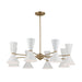 Kichler 52567 Phix 16-lt 49" Chandelier-Champagne Bronze with White