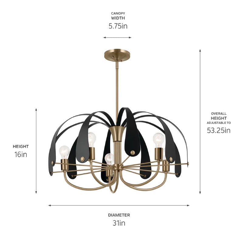 Kichler 52572 Petal 5-lt 31" Chandelier