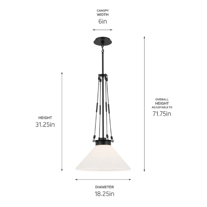 Kichler 52581 Albers 1-lt 18" Pendant