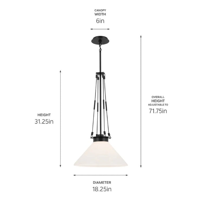 Kichler 52581 Albers 1-lt 18" Pendant
