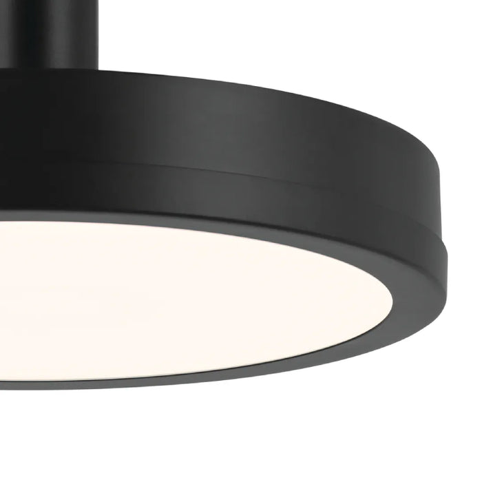 Kichler 52589 Riu 1-lt 14" LED Semi Flush-Black