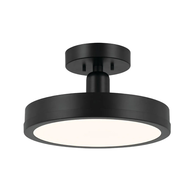 Kichler 52589 Riu 1-lt 14" LED Semi Flush-Black