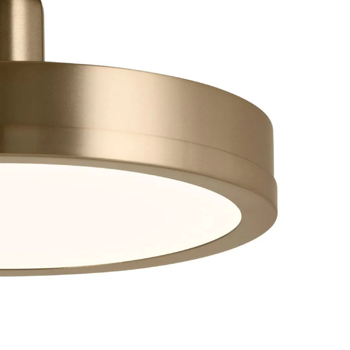 Kichler 52589 Riu 1-lt 14" LED Semi Flush-Champagne Bronze