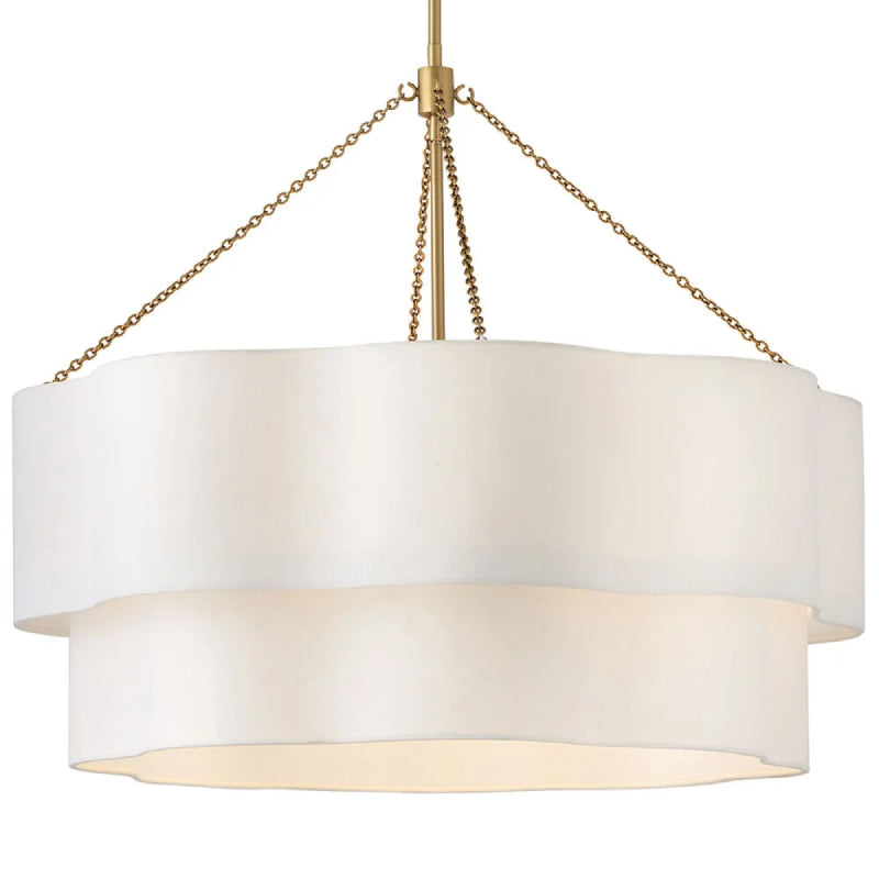 Hinkley 47735 Gwen 8-lt 32" LED Chandelier - Lacquered Brass
