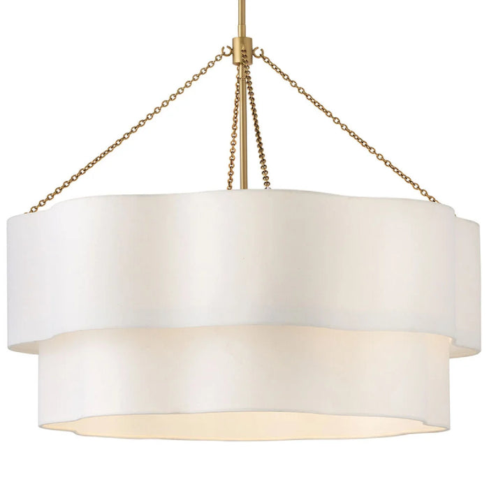 Hinkley 47735 Gwen 8-lt 32" LED Chandelier - Lacquered Brass