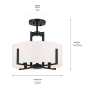 Kichler 52591 Malen 4-lt 16" Flush Mount