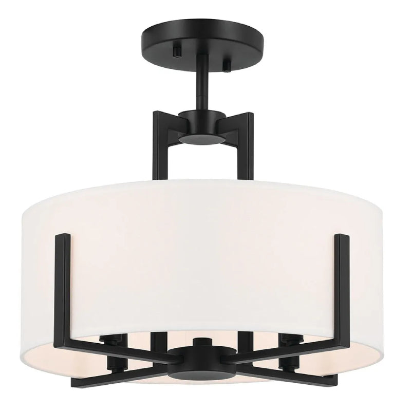 Kichler 52591 Malen 4-lt 16" Flush Mount-Black