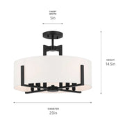 Kichler 52592 Malen 8-lt 20" Pendant