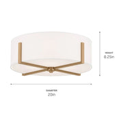 Kichler 52594 Malen 4-lt 20" Flush Mount