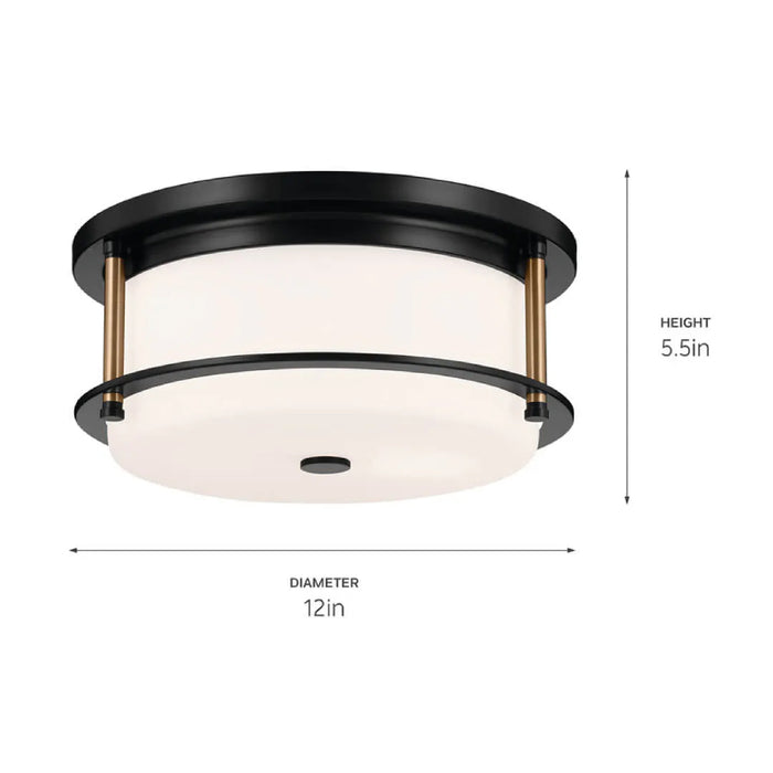 Kichler 52595 Brit 2-lt 12" Flush Mount