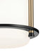 Kichler 52596 Brit 1-lt 7" Flush Mount-Black with Champagne Bronze
