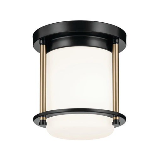 Kichler 52596 Brit 1-lt 7" Flush Mount-Black with Champagne Bronze