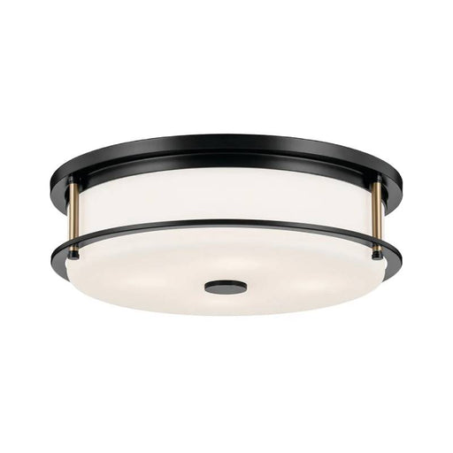 Kichler 52597 Brit 4-lt 18" Flush Mount-Black with Champagne Bronze