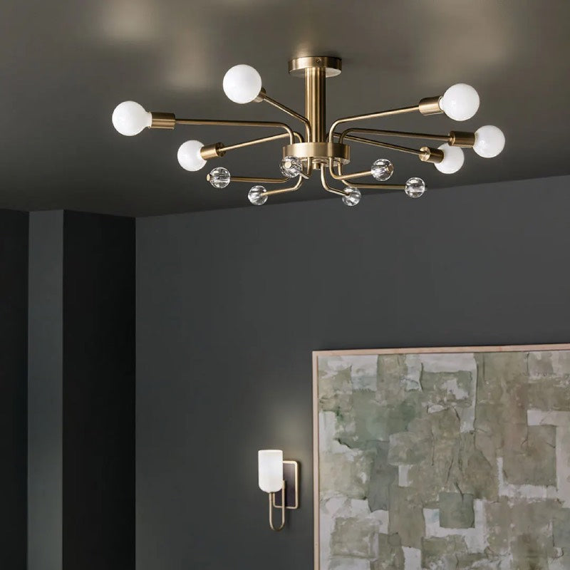 Kichler 52602 Ocala 6-lt 41" Semi Flush