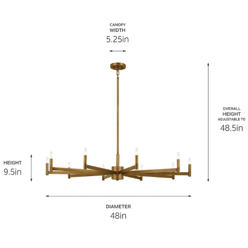 Kichler 52613 Erzo 10-lt 48" Chandelier
