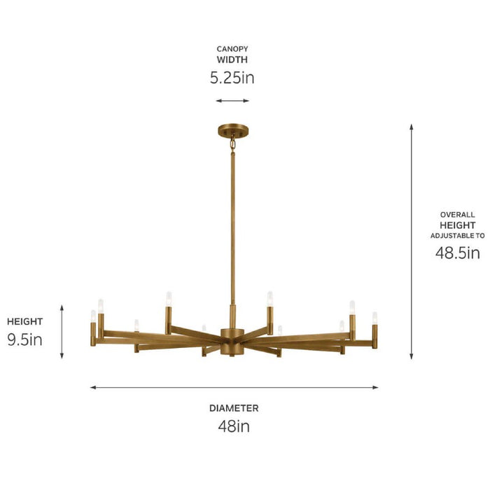 Kichler 52613 Erzo 10-lt 48" Chandelier