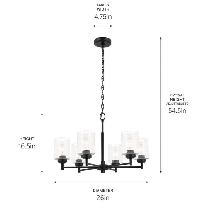 Kichler 52616 Winslow 6-lt 26" Chandelier