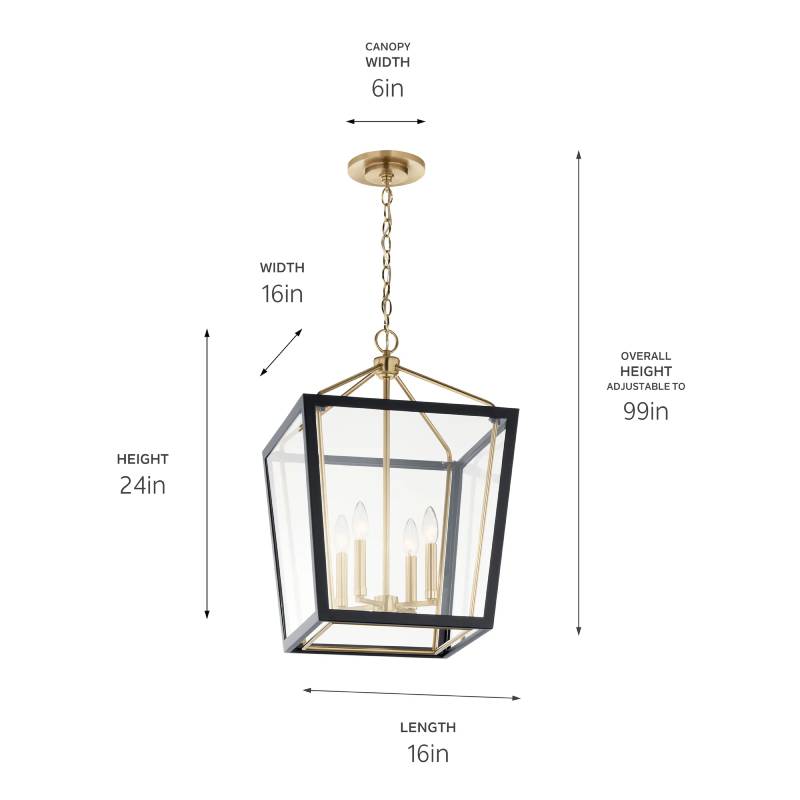 Kichler 52619 Delvin 4-lt 16" Pendant