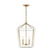 Kichler 52619 Delvin 4-lt 16" Pendant-Champagne Bronze with White