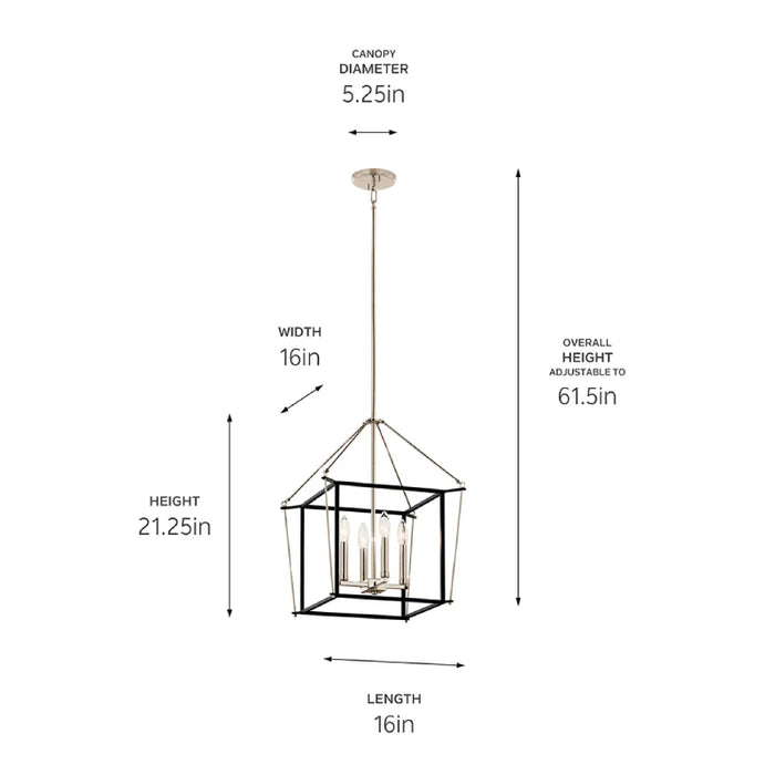 Kichler 52626 Eisley 4-lt 16" Pendant