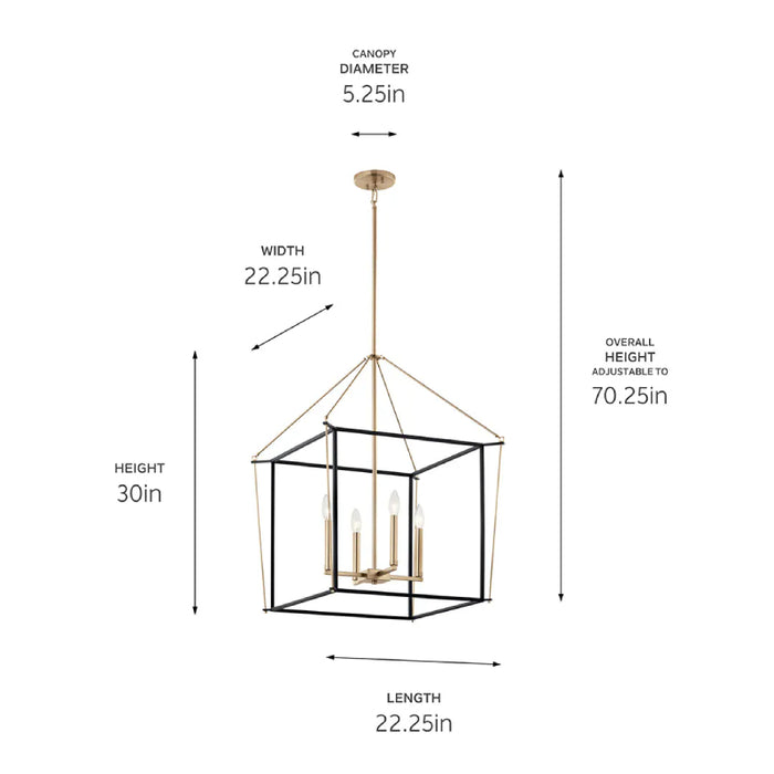 Kichler 52627 Eisley 4-lt 22" Pendant