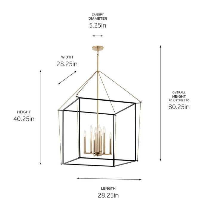 Kichler 52628 Eisley 8-lt 28" Pendant