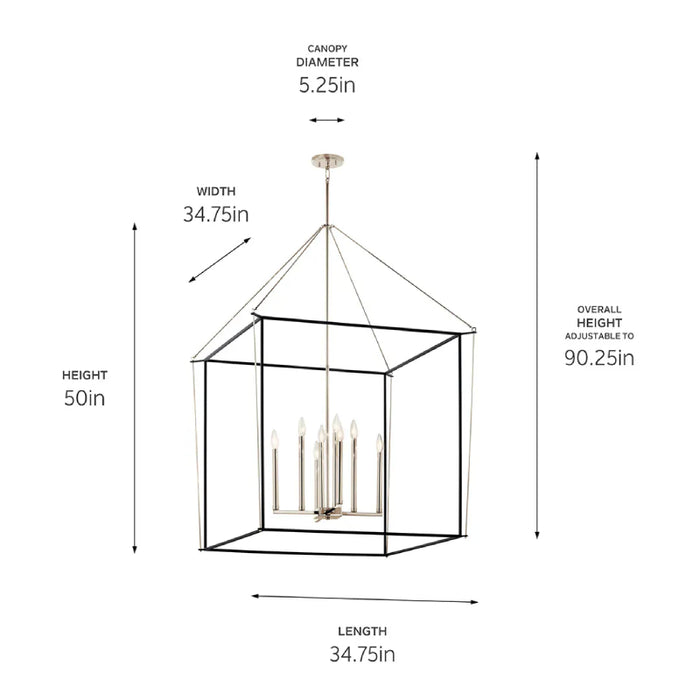 Kichler 52629 Eisley 8-lt 35" Pendant