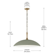 Kichler 52637 Delarosa 1-lt 24" Pendant