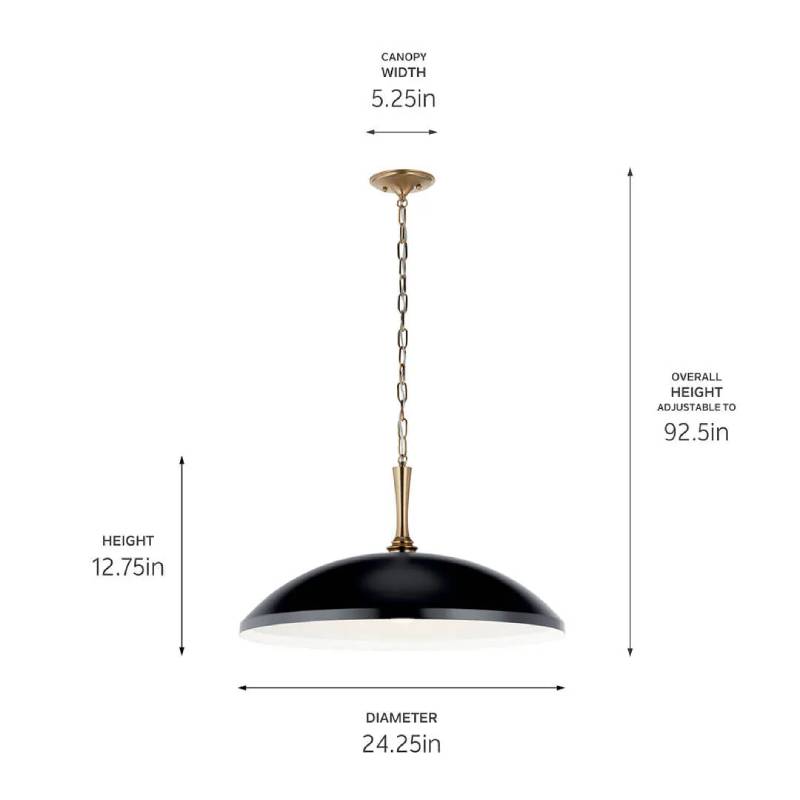 Kichler 52637 Delarosa 1-lt 24" Pendant