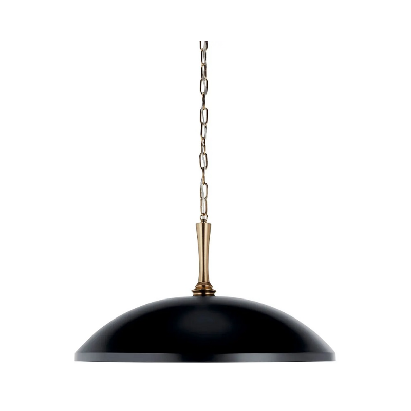 Kichler 52637 Delarosa 1-lt 24" Pendant - Black/Champagne Bronze