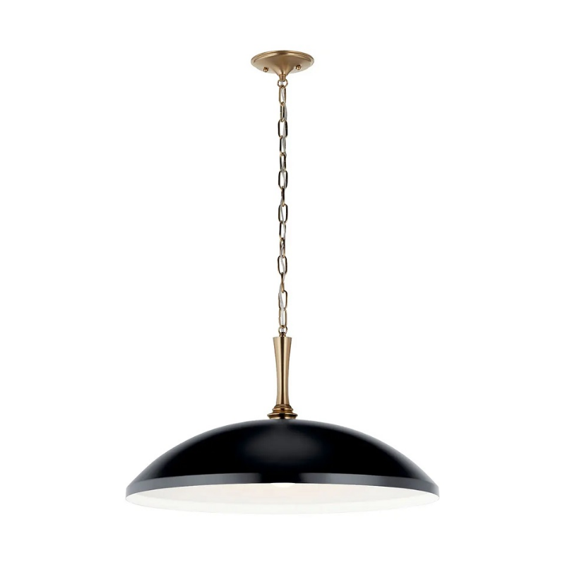Kichler 52637 Delarosa 1-lt 24" Pendant - Black/Champagne Bronze